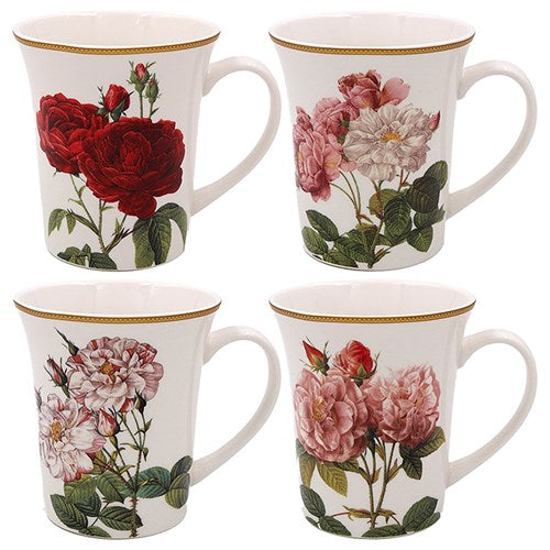 JD Traditional Rose Mug Set of 4