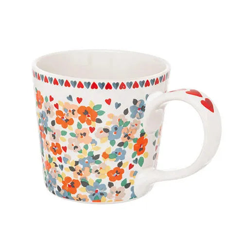 Cath Kidston Painted Pansies Cream Dolly Mug