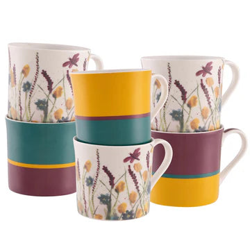 Belleek Dreamy Meadow Mugs Set Set Of 6