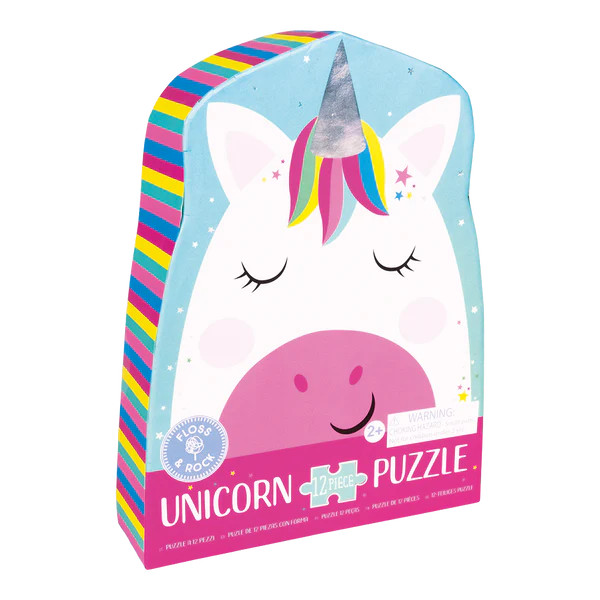 Floss & Rock Jigsaw 12 Piece Rainbow Unicorn