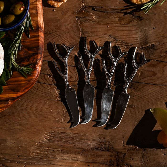 Selbrae House 4 Mini Cheese Knives - Antler