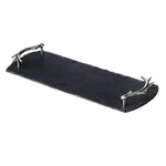 Selbrae House Slate Serving Tray - Medium - Antler Handles - Gift Boxed