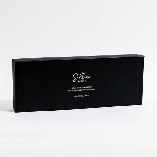 Selbrae House Slate Serving Tray - Medium - Antler Handles - Gift Boxed