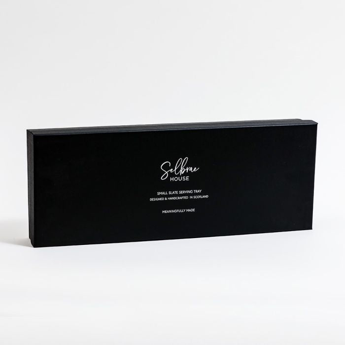 Selbrae House Slate Serving Tray - Small - Plain Handles - Gift Boxed
