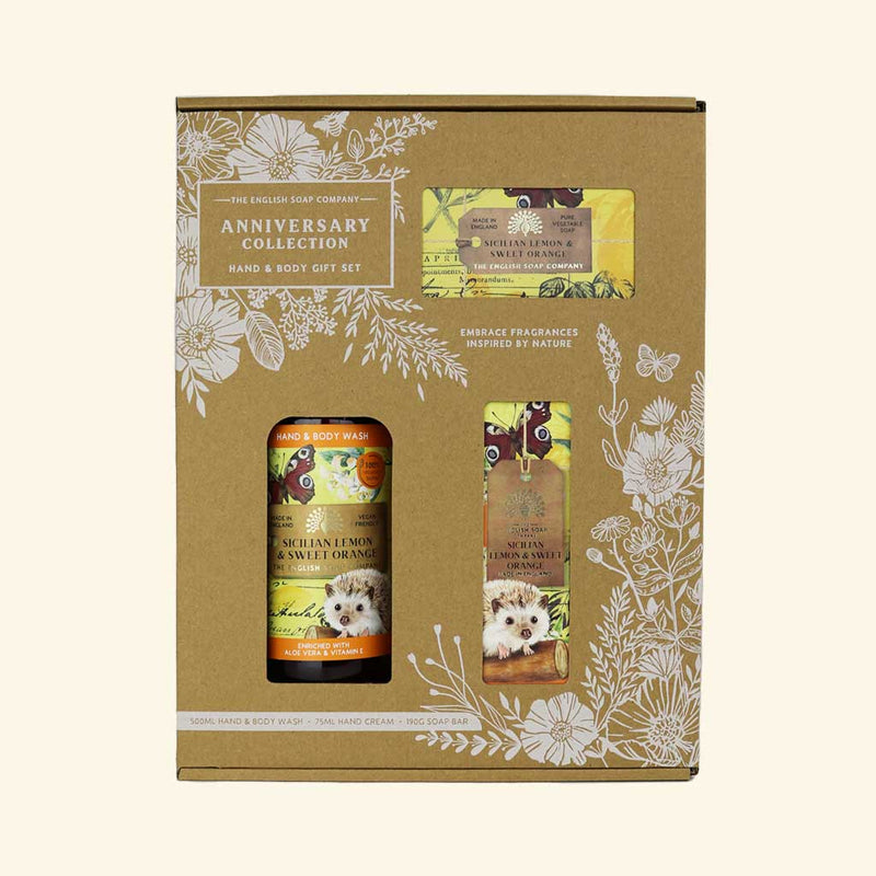 English Soap Company Orange Sicilian Lemon Hand &Body Gift Box