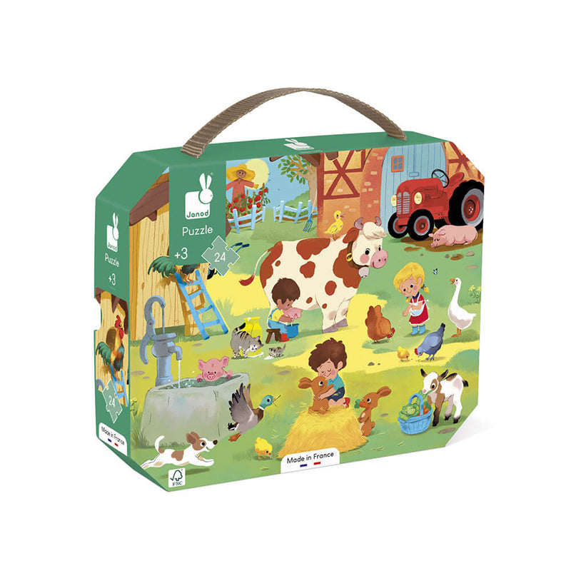 Janod Puzzle Day At The Farm 24 pcs