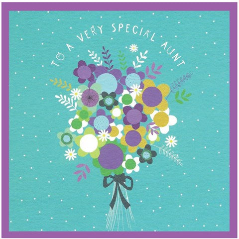 Cinnamon Aitch Bloom Card Very Special Aunt