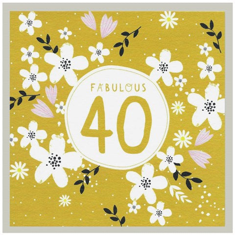 Cinnamon Aitch Bloom Card fabulous 40
