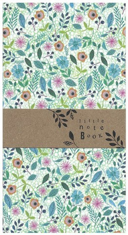 Cinnamon Aitch Notebook Alice’s Garden Blue Ditsy Pattern