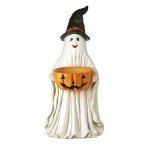Heaven Sends Ghost in Witch Hat with Pumpkin Bowl