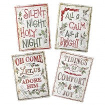 Heaven Sends Metal Christmas Cream and Red Plaque Mix