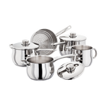 Stellar 1000 Deep 5 piece saucepan set with Multi Steamer