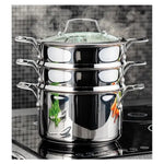 Stellar 24cm 3 Tier Steamer Set STM05"