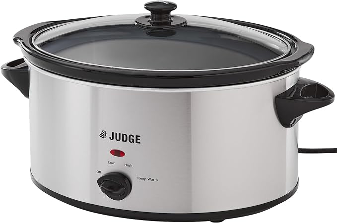 Judge Extra Large Electrical Slow Cooker 5.5 lt with Removable Ceramic Pot, Makes Up to 6/7 Portions