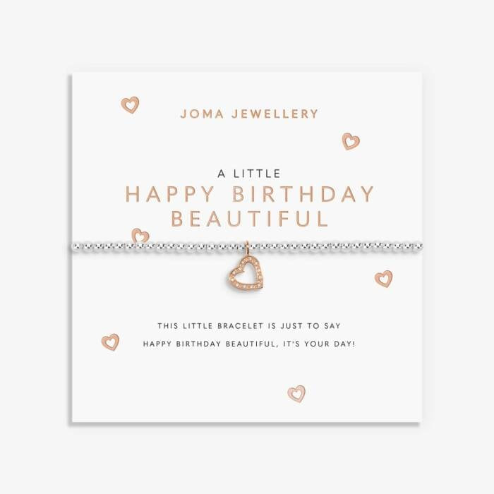 Joma Happy Birthday Beautiful Silver &Rose Gold 9013