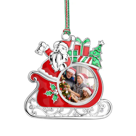 Newbridge Santa on Sleigh Photoframe Tree Decoration