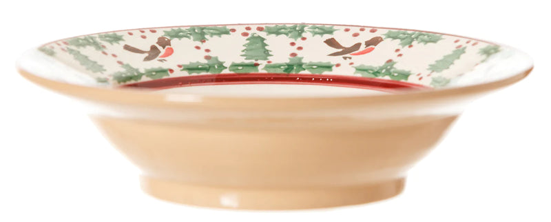 Nicholas Mosse Winter Robin Medium pasta bowl