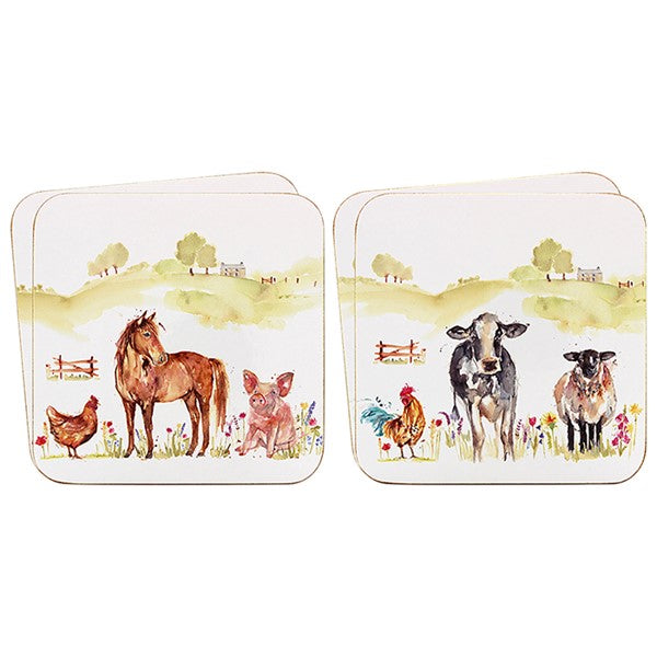JD Farmyard Coasters Set of 4