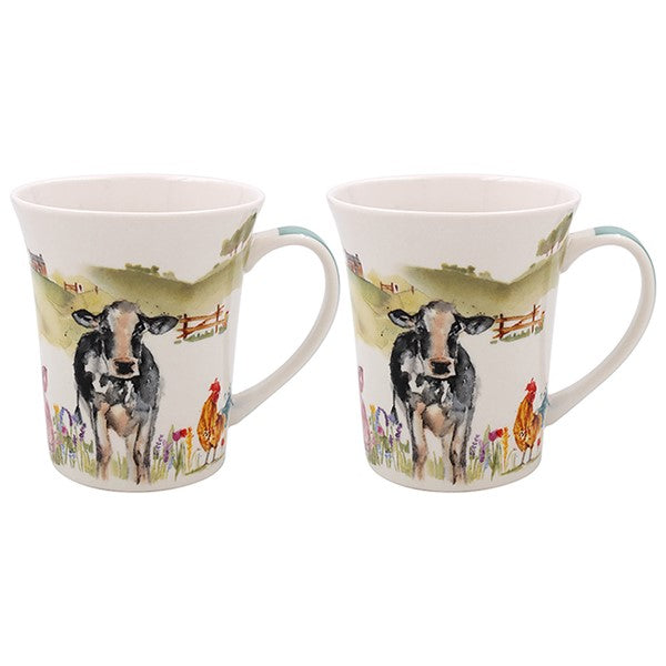 JD Farmyard Mugs Set of 2