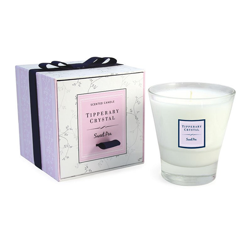 Tipperary Crystal Sweet Pea Candle