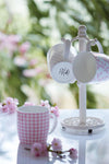 KC MUG TREE 6 HOOK CAST IRON Cream