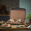 George Foreman Medium Fit Grill - Versatile Griddle, Hot Plate and Toastie Machine with Improved Non-Stick Coating and Speedy Heat Up, Black and Copper