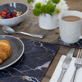 Creative Tops Navy Marble Pack Of 6 Premium Placemats