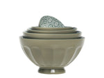 Chic Antique Arés Latte Bowl w. pattern set of 5
H9/D15.5 cm olive