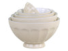 CHIC ANTIQUE ARES LATTE BOWL WITH PATTERN SET OF 5 DUSTY LATTE