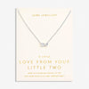 Joma Jewellery 7299 - Love From Your Little Ones 'Two' Necklace In Silver Plating
