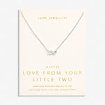 Joma Jewellery 7299 - Love From Your Little Ones 'Two' Necklace In Silver Plating
