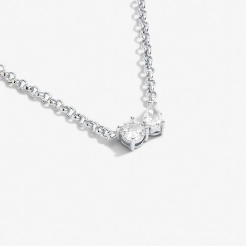 Joma Jewellery 7299 - Love From Your Little Ones 'Two' Necklace In Silver Plating