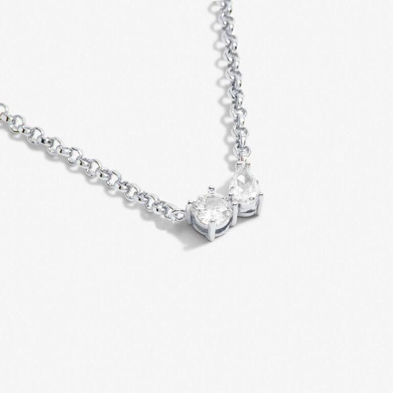 Joma Jewellery 7299 - Love From Your Little Ones 'Two' Necklace In Silver Plating