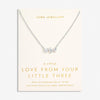 Joma Jewellery  7300 - Love From Your Little Ones 'Three' Necklace In Silver Plating