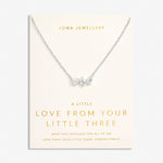 Joma Jewellery  7300 - Love From Your Little Ones 'Three' Necklace In Silver Plating