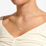 Joma Jewellery  7300 - Love From Your Little Ones 'Three' Necklace In Silver Plating