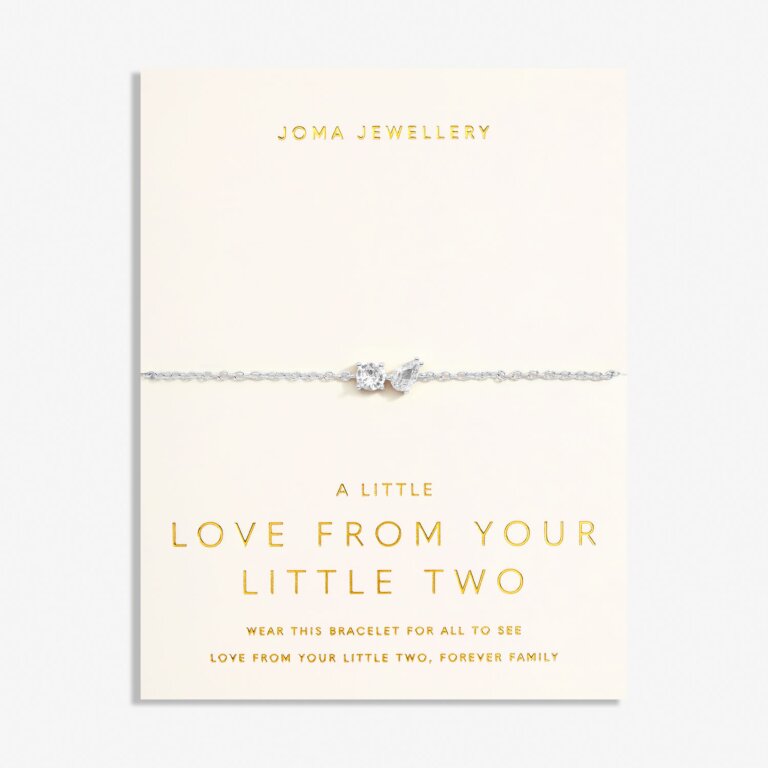 Joma Jewellery 7302 - Love From Your Little Ones 'Two' Bracelet In Silver Plating
