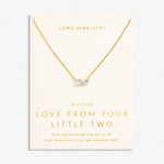 Joma Jewellery 6916 - Love From Your Little Ones 'Two' Necklace In Gold Plating