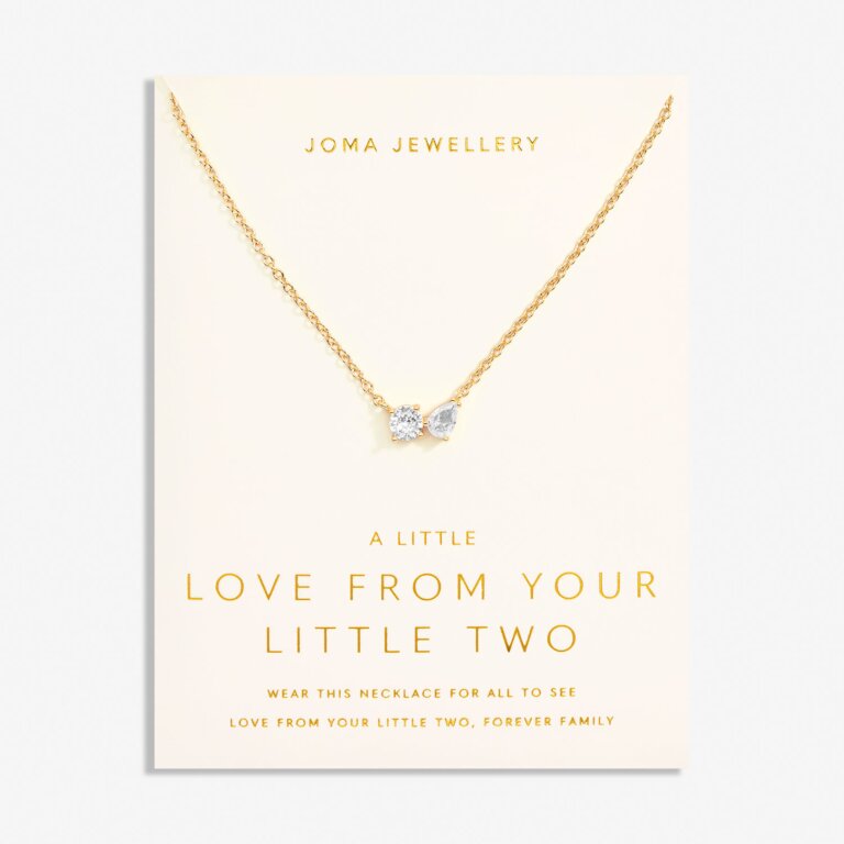 Joma Jewellery 6916 - Love From Your Little Ones 'Two' Necklace In Gold Plating