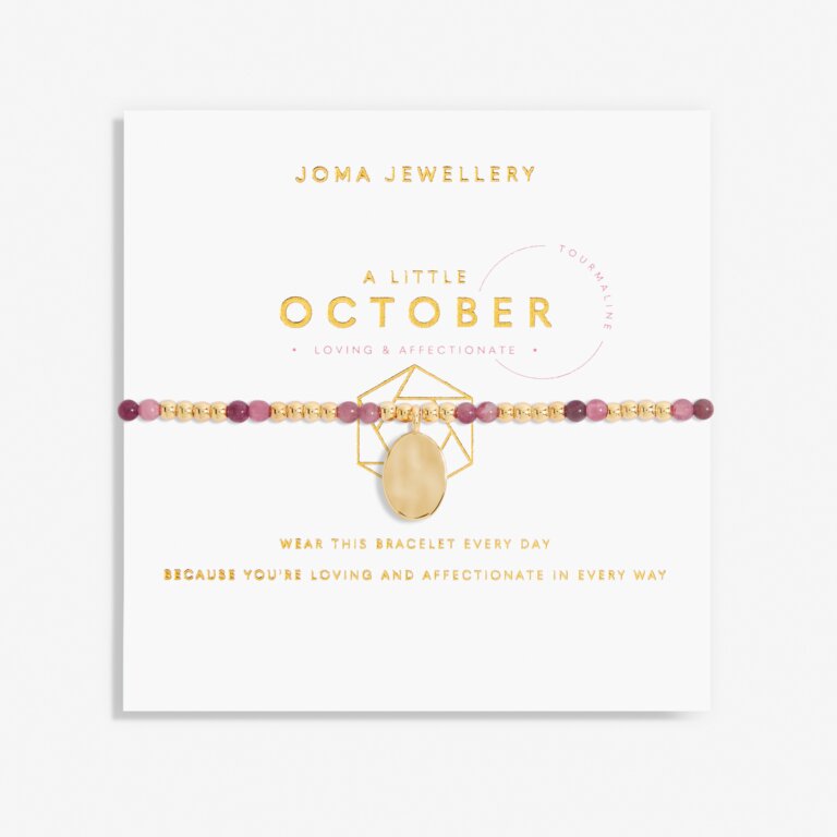 Joma Jewellery 6141 - October A Little Birthstone Gold Bracelet
