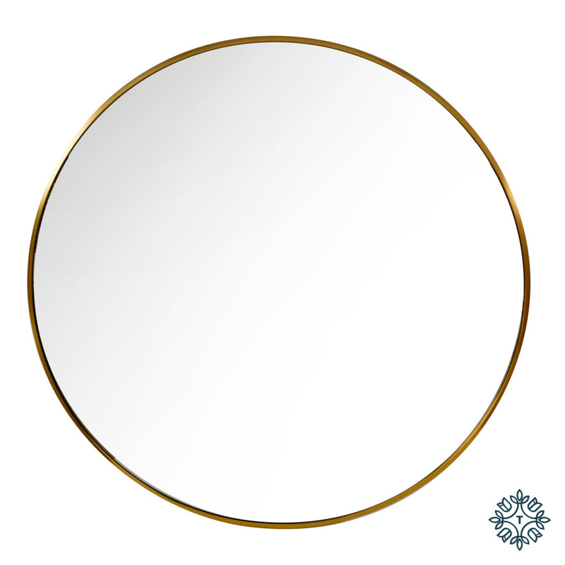 Tara Modena round wall mirror gold 90cm