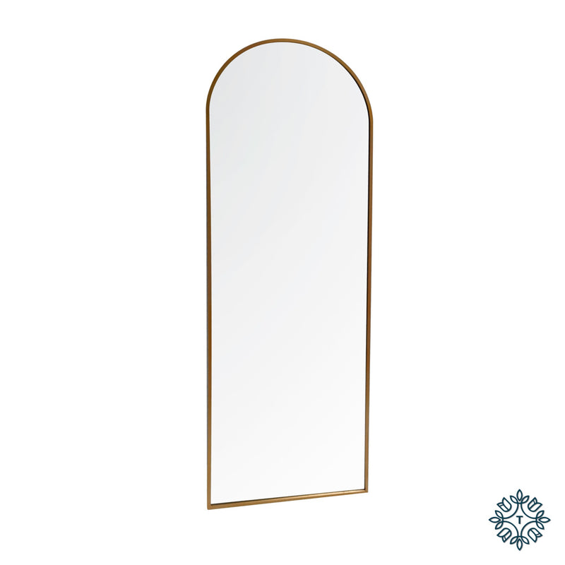 Tara Modena arch wall mirror gold 40x120cm