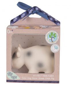 Inside Out Toys Gift Boxed Cow – Natural Rubber Rattle & Bath Toy