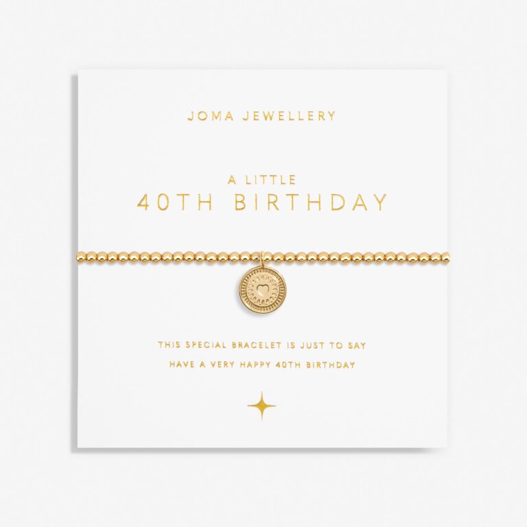 Joma A Little '40th Birthday' Bracelet In Gold 6990