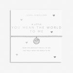 Joma A Little 'You Mean The World To Me' Bracelet In Silver Plating 7016