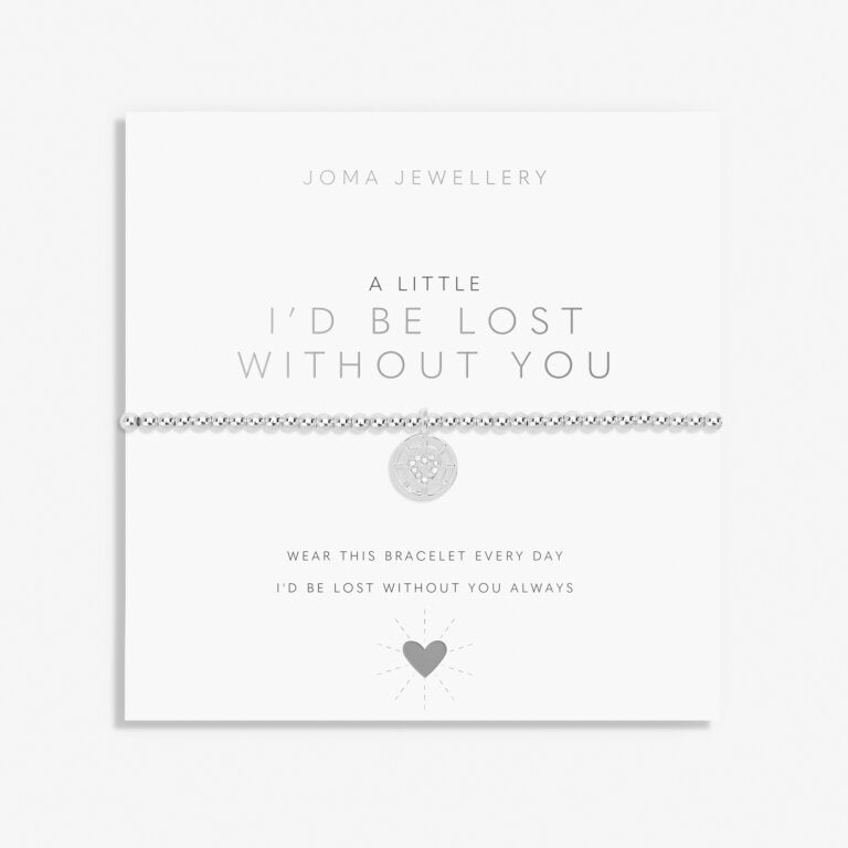 Joma A Little 'I'd Be Lost Without You' Bracelet In Silver Plating 7401