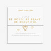Joma A Little 'Be Bold Be Brave Be Beautiful' Bracelet In Silver And Gold Plating