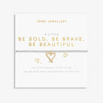 Joma A Little 'Be Bold Be Brave Be Beautiful' Bracelet In Silver And Gold Plating