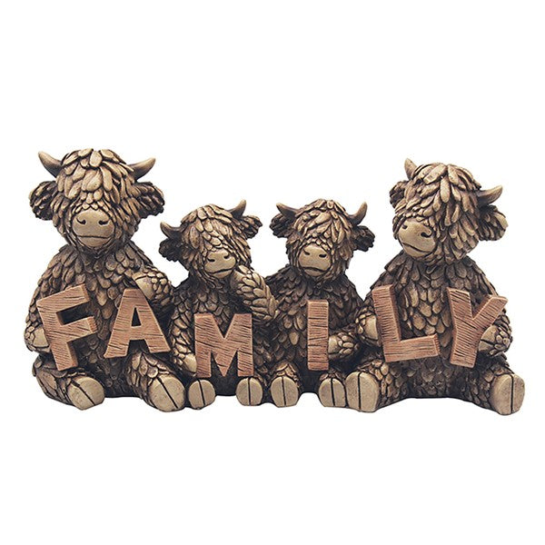 JD Hughie Highland Cow Message Family