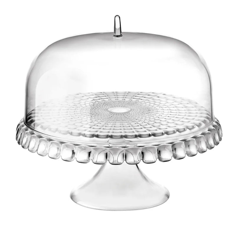 EDD TIFFANY CLEAR CAKE STAND WITH DOME 30CM